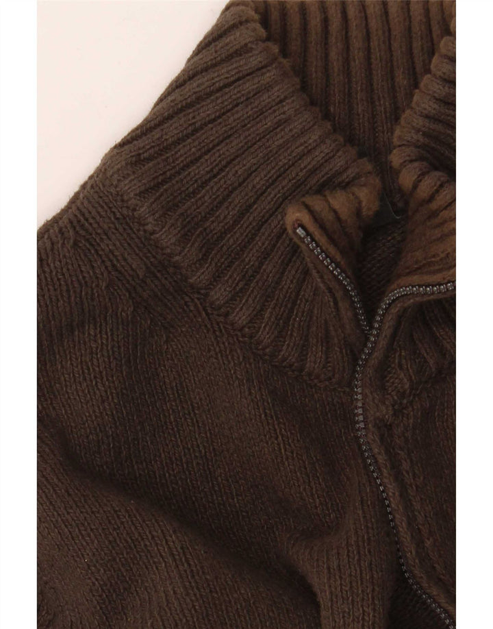 Murphy & Nye Cárdigan Sailmakers para hombre, suéter pequeño de algodón marrón