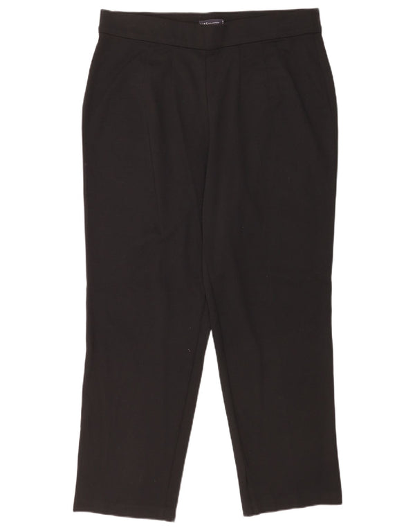 Marks & Spencer Pantalones Casuales Rectos para Mujer UK 40 Large W34 L27 Negro
