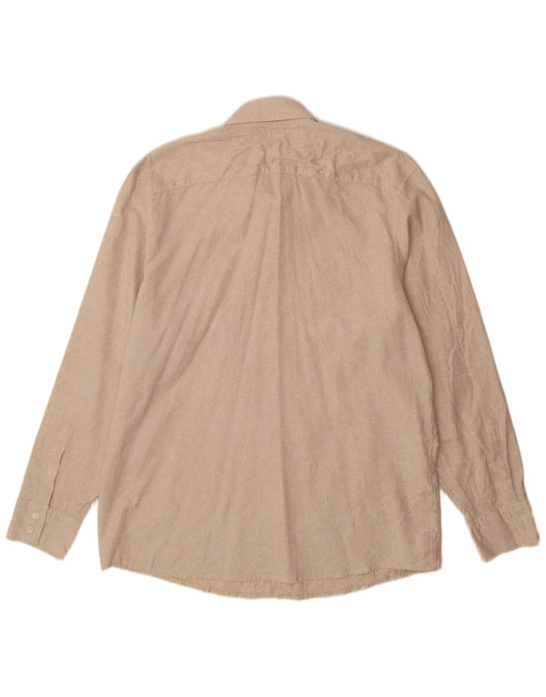 Camisa Calvin Klein Hombre XL Algodón Paisley Beige