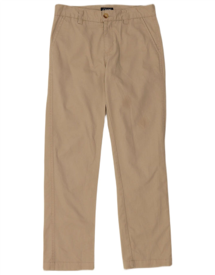 CHAPS Pantalones chinos rectos para niños 11-12 años W26 L26 Algodón beige
