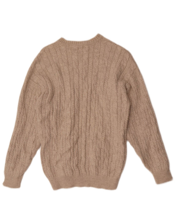 Colmar Suéter gráfico con cuello barco para mujer UK 40 Medio Beige Geométrico