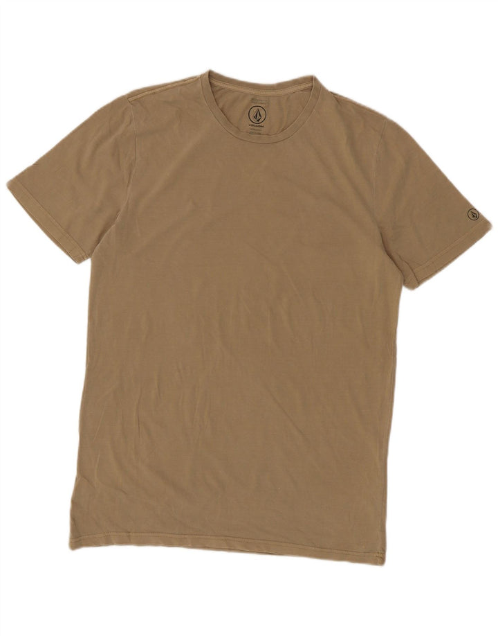 Camiseta Volcom Modern Fit de algodón caqui mediano para hombre