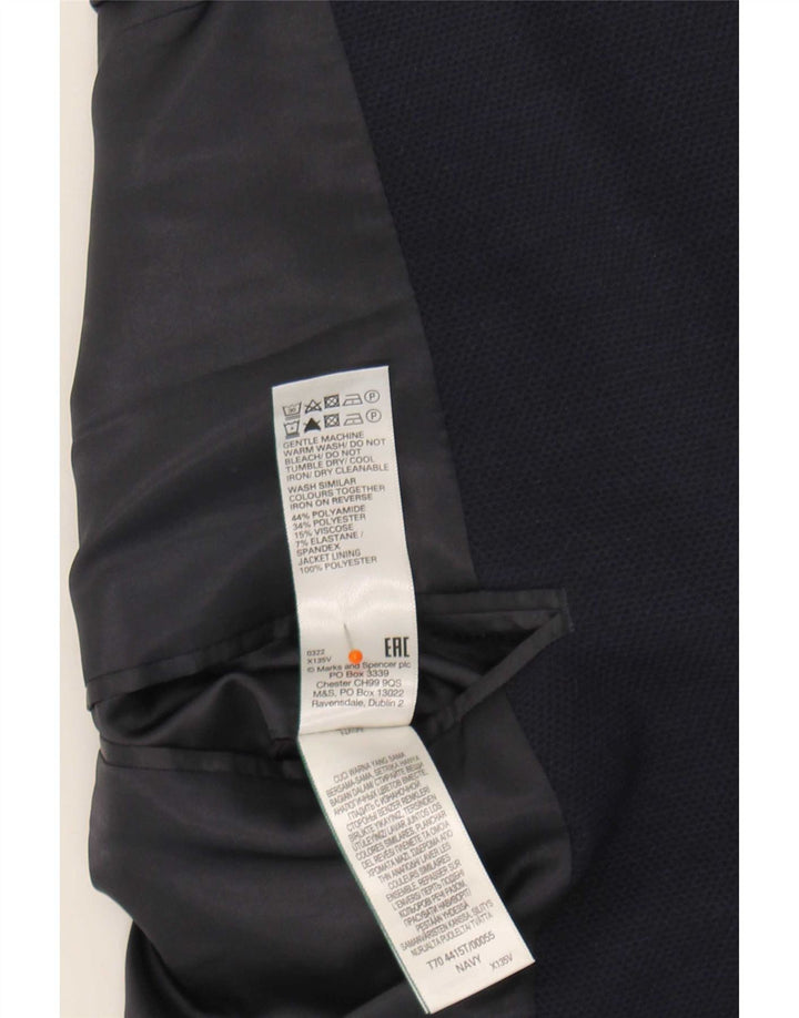 Marks & Spencer Chaqueta tipo blazer de 2 botones para hombre UK 48 4XL Poliamida azul marino