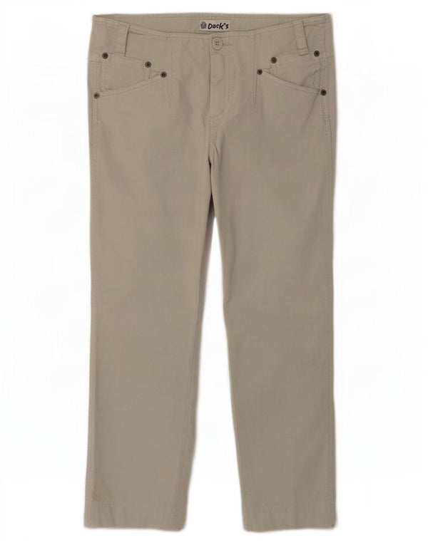 Dack's Pantalones casuales rectos para mujer IT 46 Large W32 L28 Algodón gris