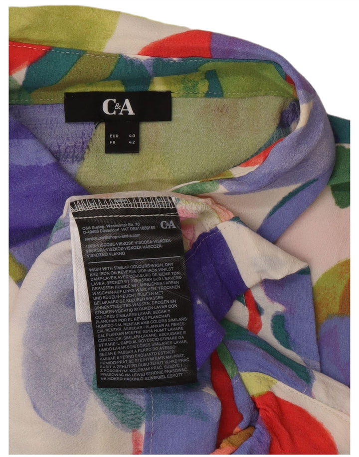 C&A Blusa de manga corta para mujer EU 40 Medium Multicolor Floral