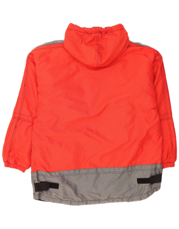 Survival Chaqueta anorak con capucha y gráfico para hombre UK 42 XL Nylon color block rojo
