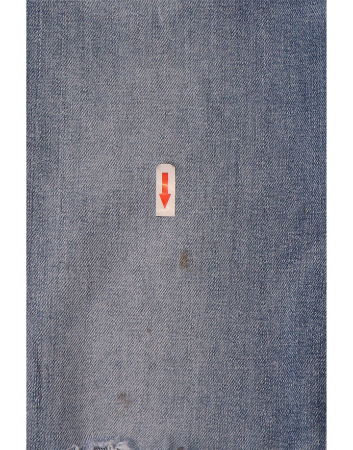 Hugo Boss Hombre Vaqueros Slim Desgastados W32 L32 Algodón Azul