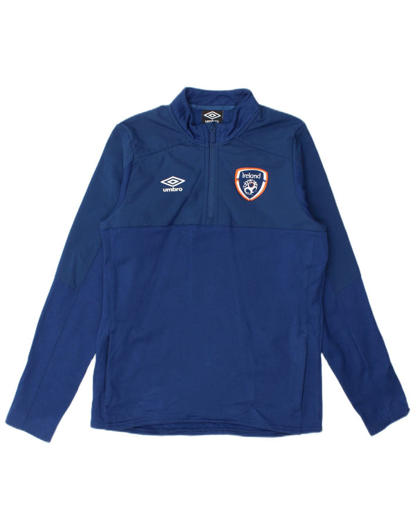 Umbro Boys Ireland Zip Neck Sudadera Jumper 12-13 años XL Azul Poliéster