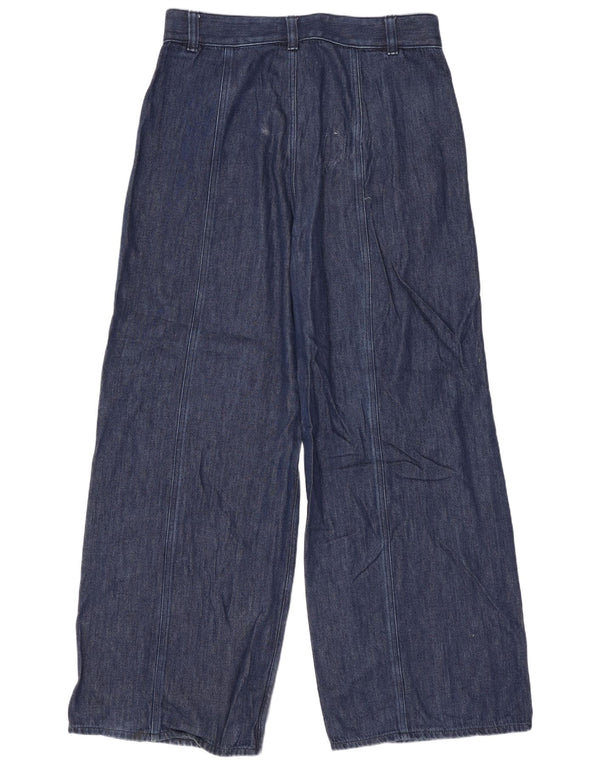 Cos Jeans de pierna ancha y talle alto para mujer EU 40 Medium W34 L30 Algodón azul marino