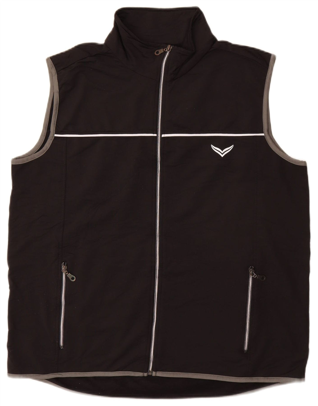 TRIGEMA Chaqueta superior de chándal sin mangas con gráfico para hombre Poliéster negro grande