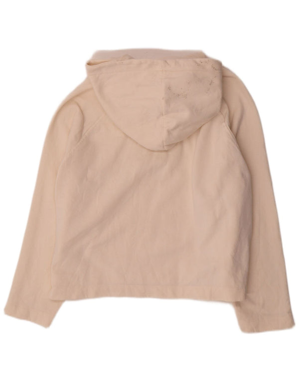 Zara Jersey con capucha extragrande para mujer UK 14 Medium Off White Cotton