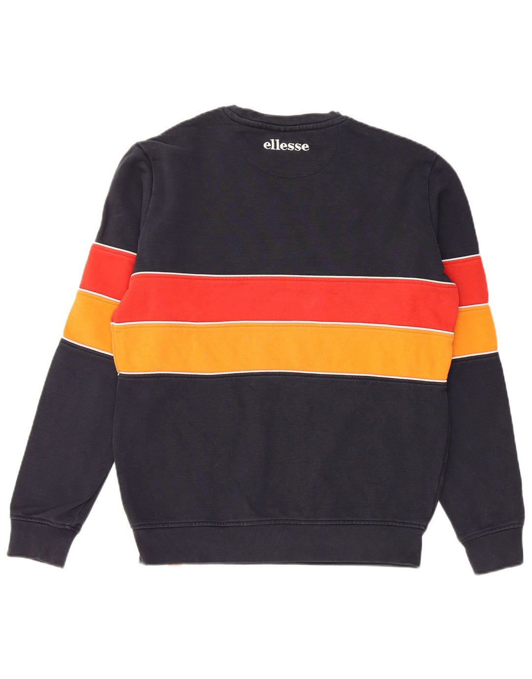 ELLESSE Hombre Sudadera Jumper Small Azul Marino Colorblock Poliéster
