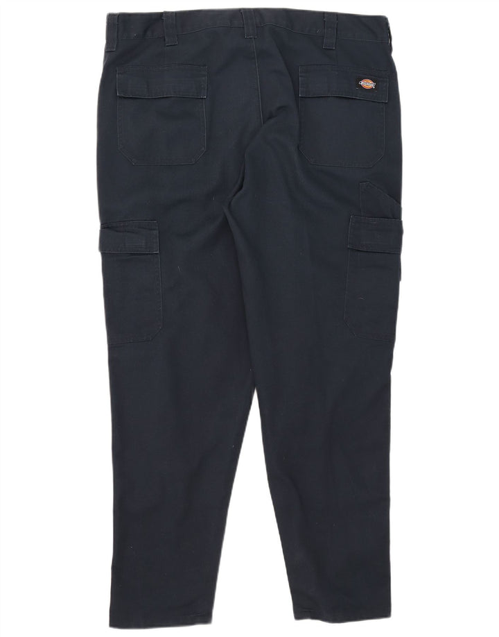 Dickies Pantalones cargo ajustados para hombre W38 L29 Poliéster azul marino