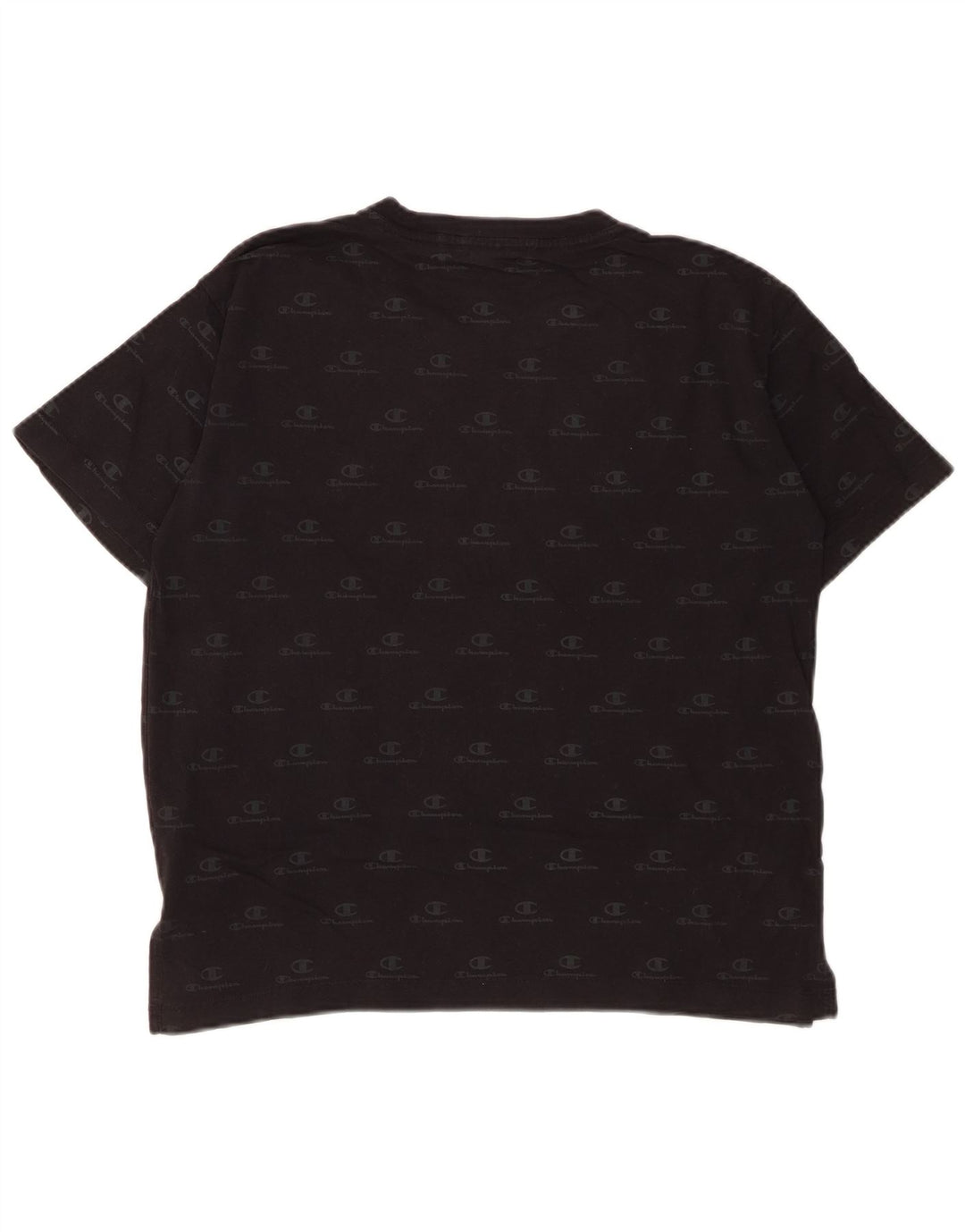 CHAMPION Camiseta gráfica extragrande para mujer Top UK 10 Small Black Cotton