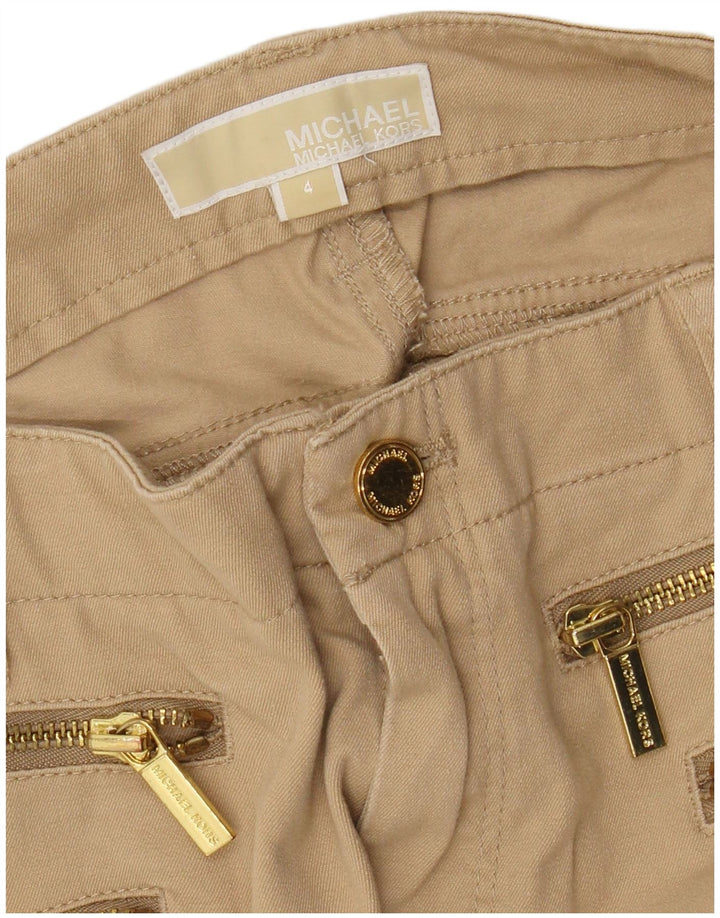 MICHAEL KORS Pantalones capri para mujer US 4 Small W30 L21 Beige
