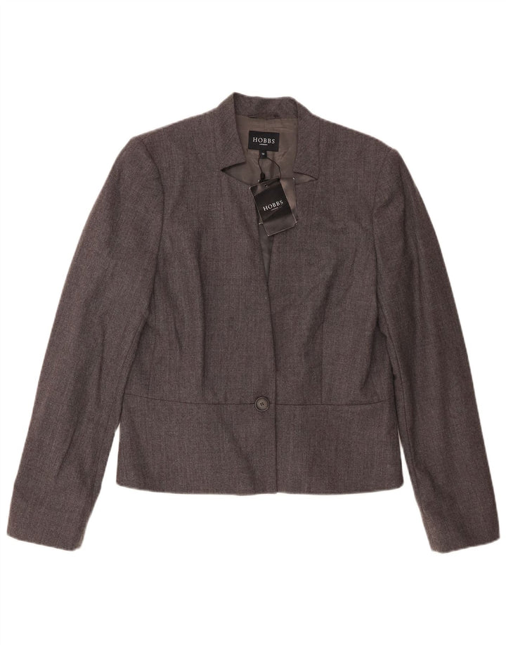 Hobbs Chaqueta tipo blazer con 1 botón para mujer Reino Unido 12 Lana gris medio