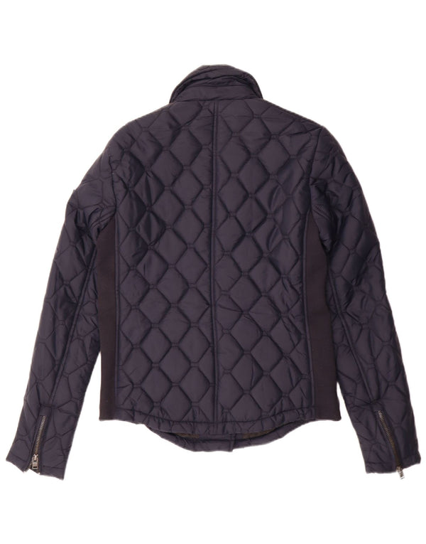 Superdry Chaqueta Acolchada Acolchada para Mujer UK 40 Small Nylon Azul Marino