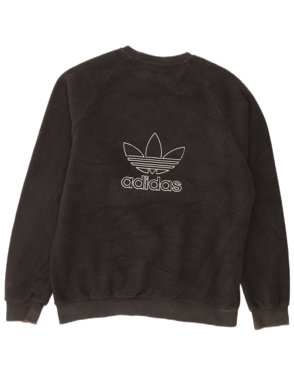 Adidas Hombre Graphic Fleece Jumper Medium Negro Poliéster