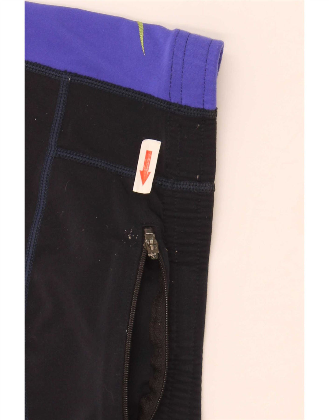 Nike Leggings Dri Fit para hombre UK 38/40 Mediano Negro Colorblock Poliéster