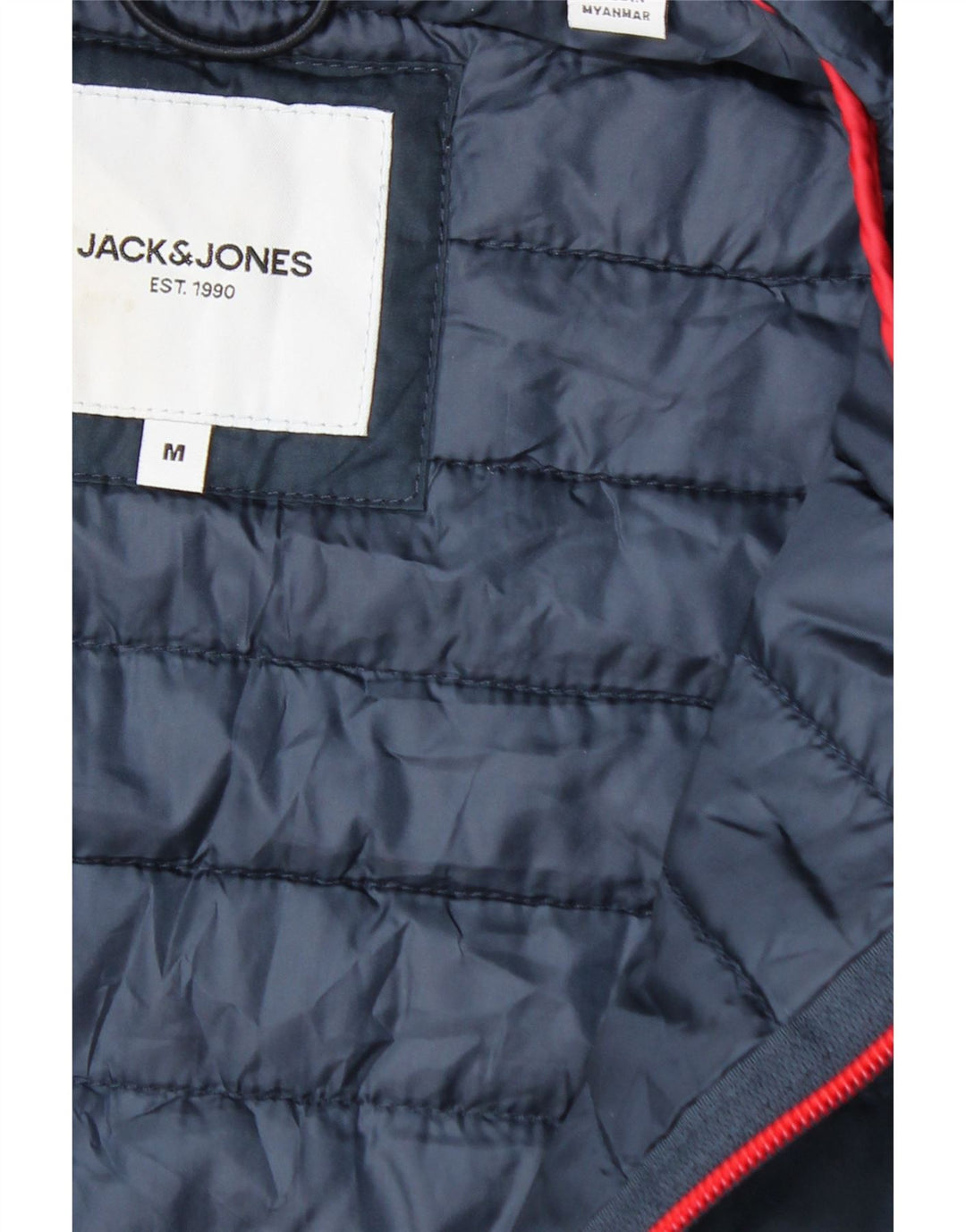 Jack & Jones Chaqueta acolchada con capucha para hombre UK 38 Medium Azul marino