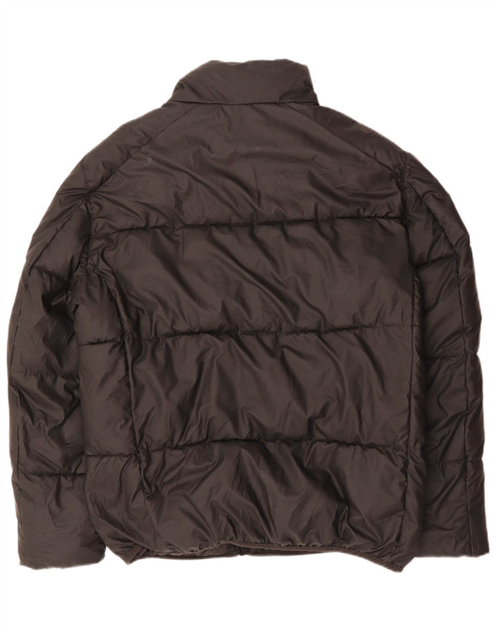 Zara Hombre Chaqueta Acolchada UK 40 Grande Poliéster Negro