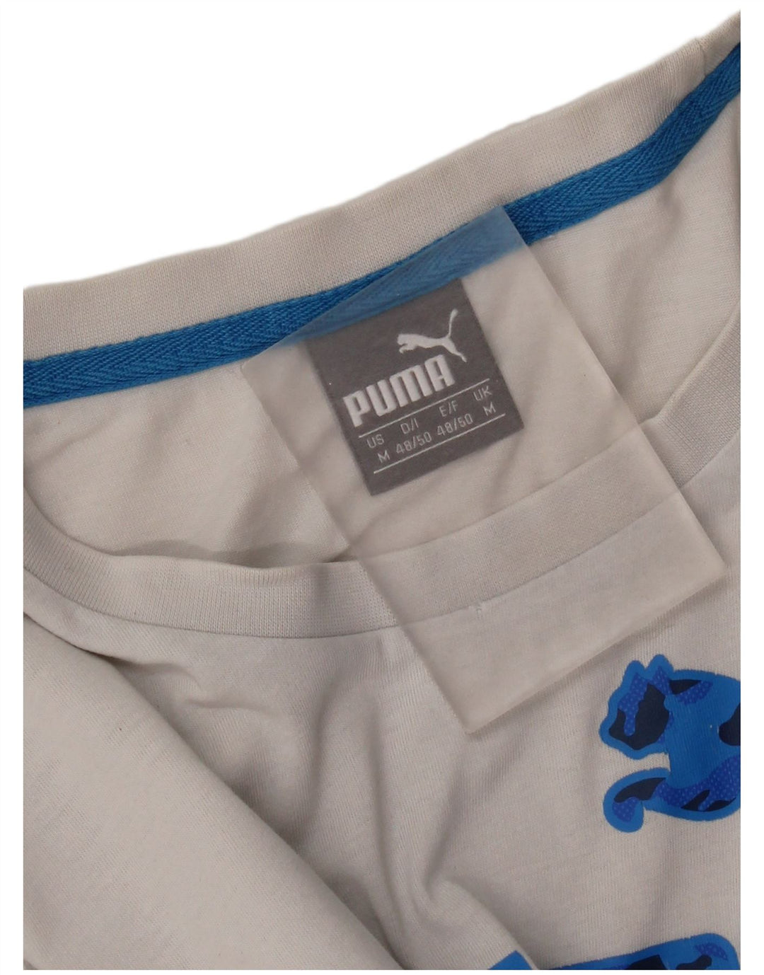 Puma Hombre Camiseta Gráfica Top Medium Blanco