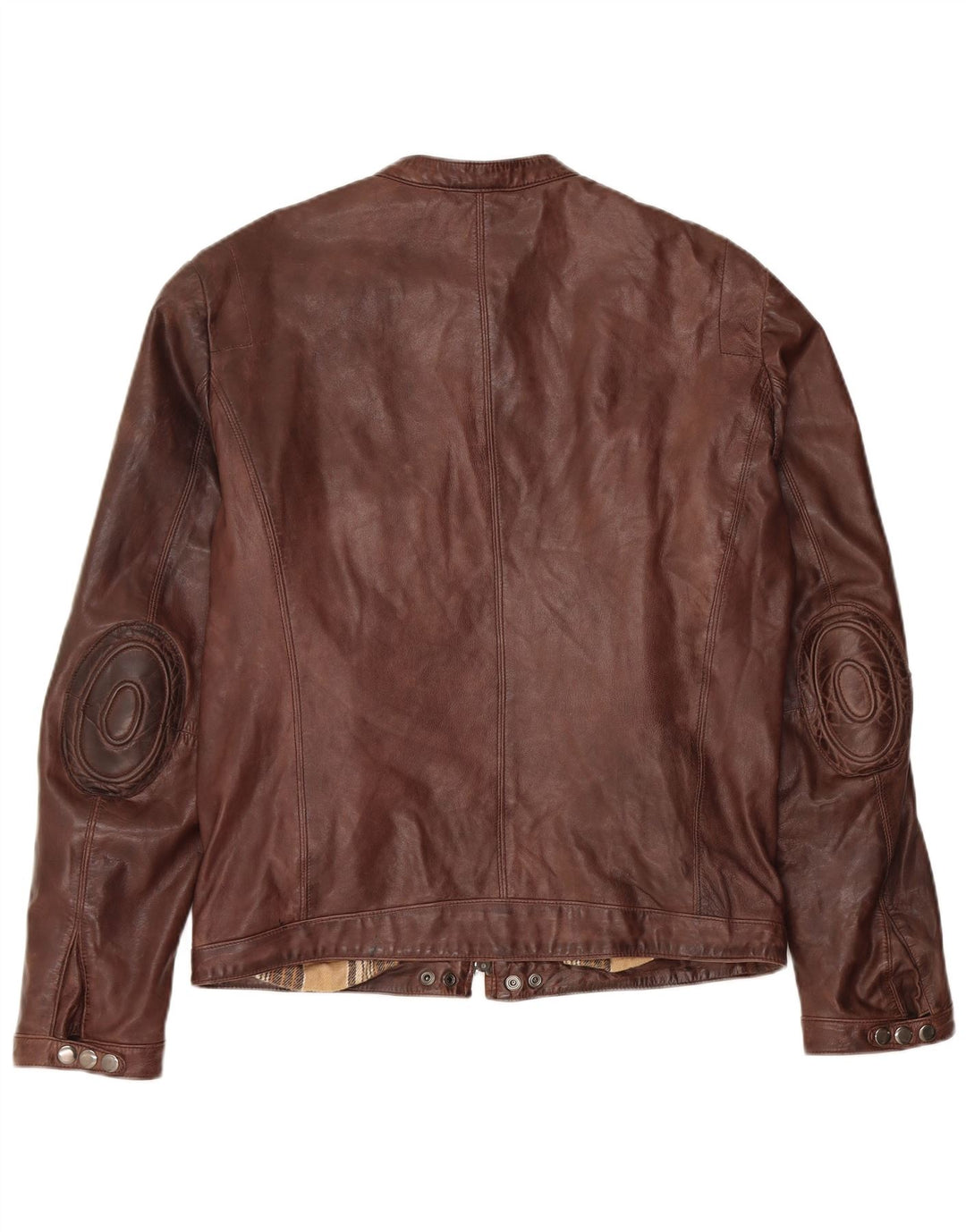 Zen Chaqueta de cuero para mujer IT 52 2XL Cuero marrón