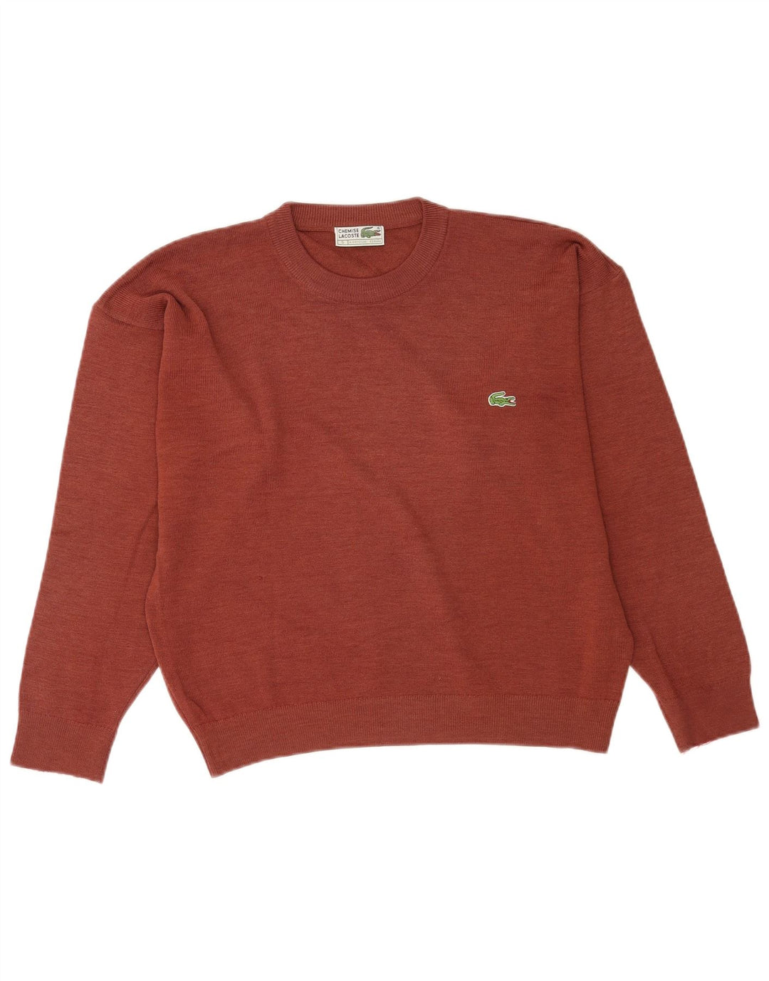 Lacoste - Jersey de cuello redondo para hombre, talla 5, lana marrón grande