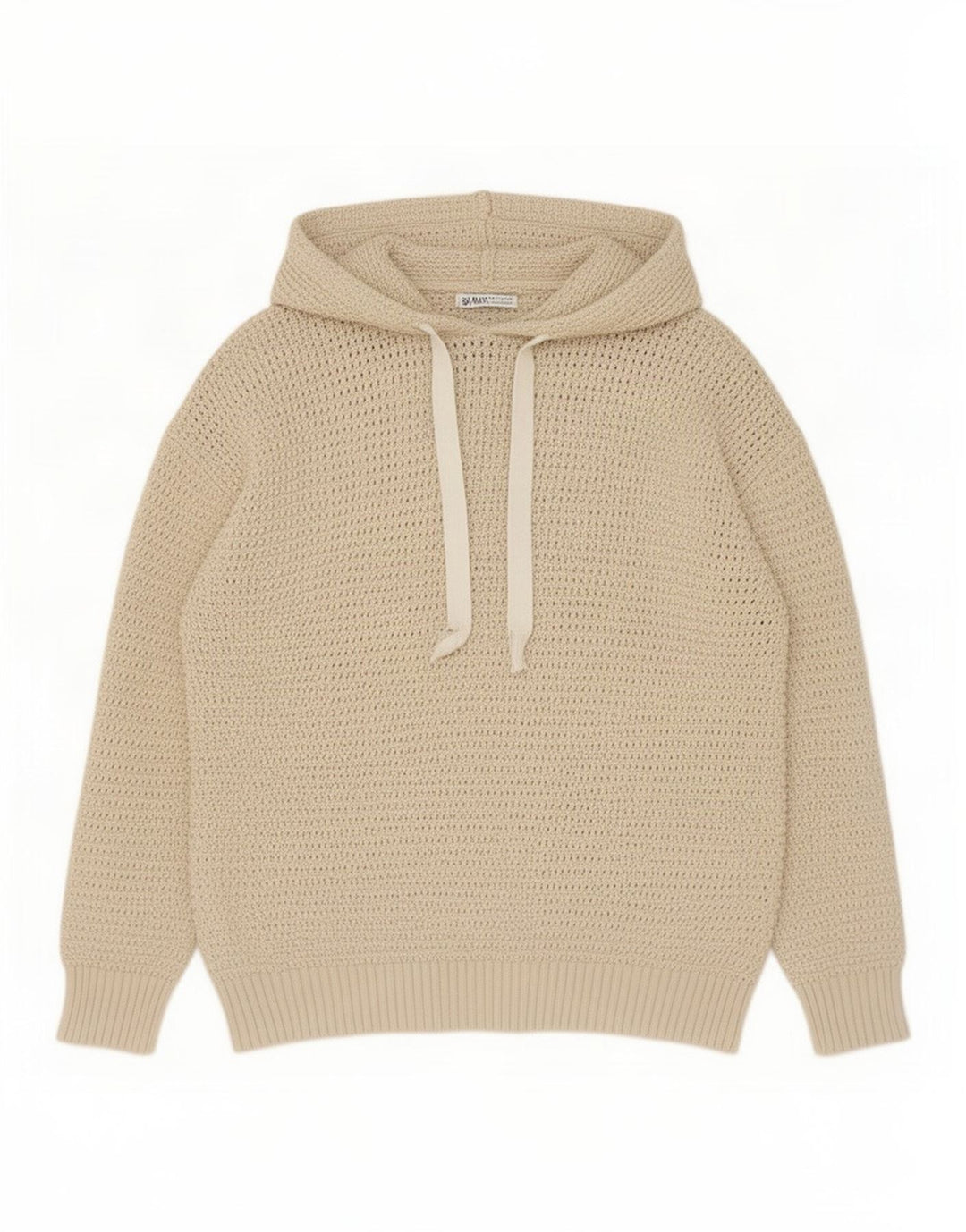 Zara Hombre Jersey Con Capucha Jersey Grande Beige