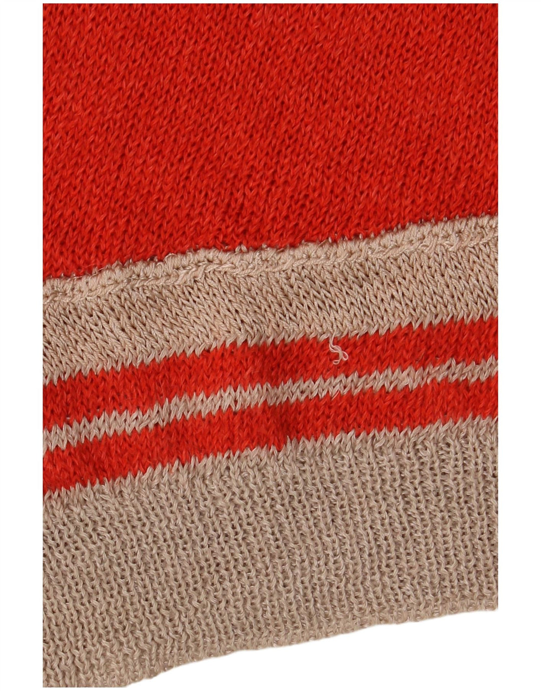Vintage mujer crop gráfico barco cuello jersey suéter IT 44 rojo medio