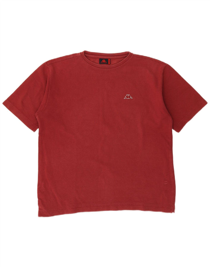 KAPPA - Camiseta para hombre, talla grande, color rojo, algodón