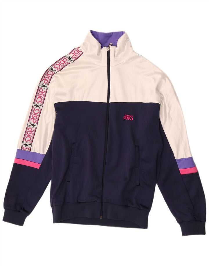 Asics Hombre Chaqueta De Chándal Con Gráfico IT 50 Medium Blanco Colorblock