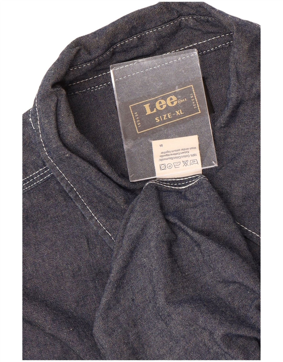 LEE Camisa Hombre XL Azul Marino Algodón