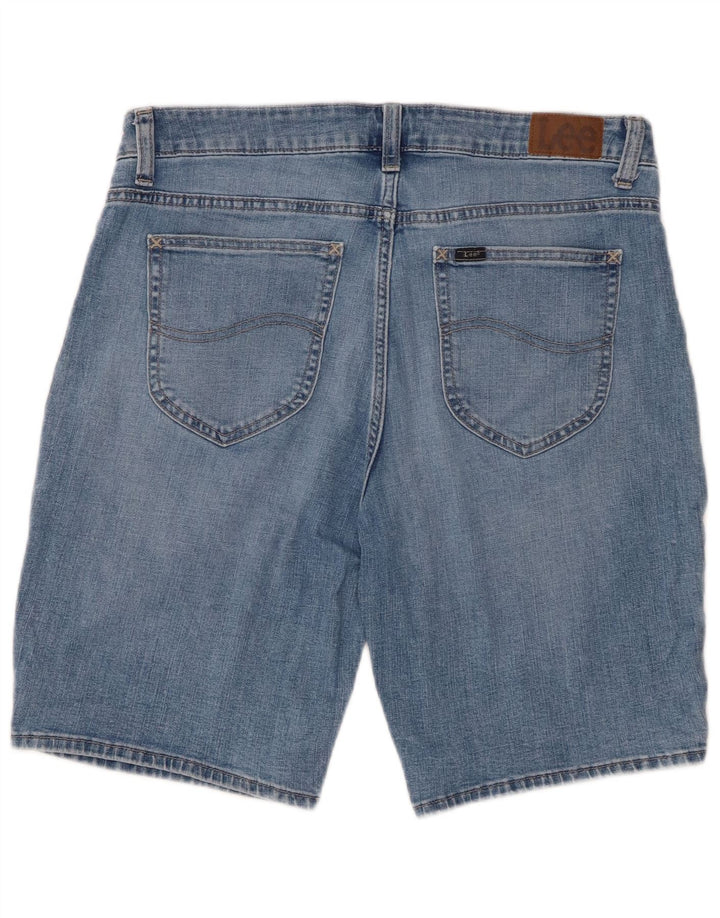 LEE Bermudas de mezclilla de talle medio y corte regular para mujer W34 Azul grande