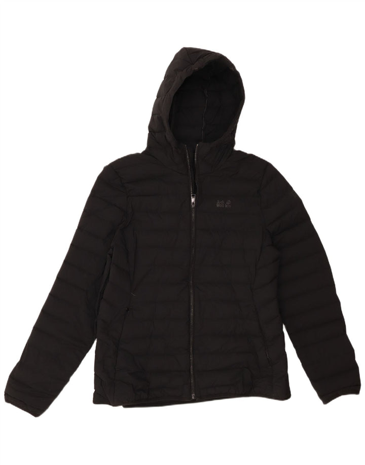 Jack Wolfskin Chaqueta acolchada con capucha para mujer ES 40 XL Poliamida negra