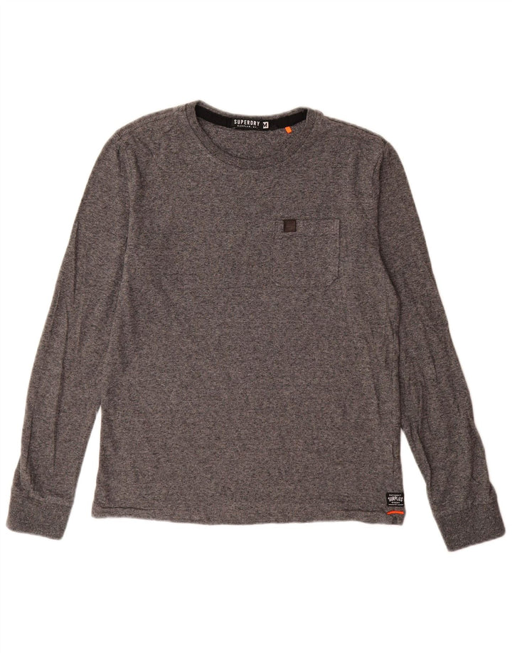 Superdry Hombre Top Manga Larga Algodón Gris Medio