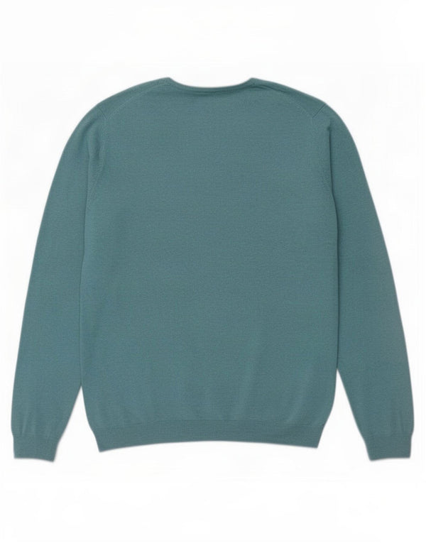 Marks & Spencer - Jersey de cuello redondo para hombre, color azul, talla XL, color turquesa