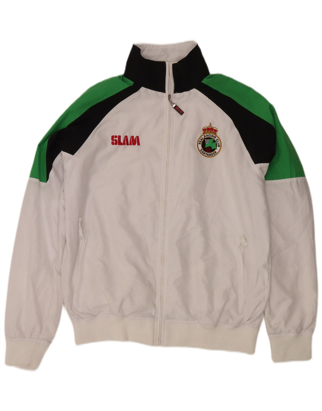 Slam Hombre Chaqueta superior de chándal con gráfico Grande Poliéster con bloques de color blanco