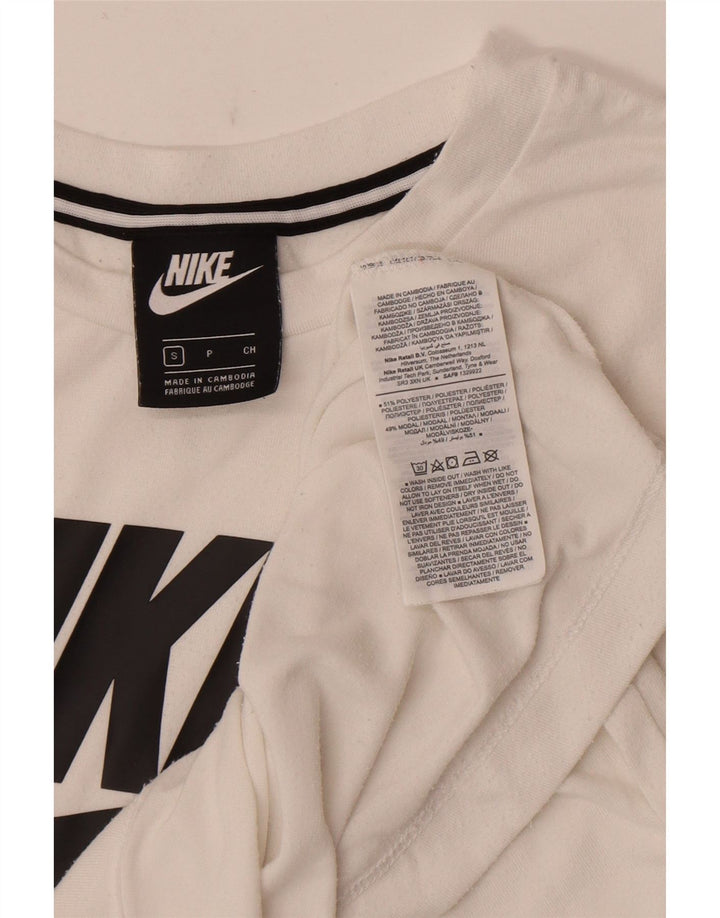 Nike Camiseta gráfica para mujer Top UK 10 Small White Poliéster