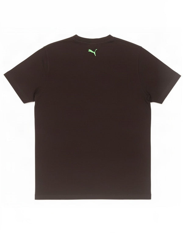 Puma - Camiseta gráfica para hombre, talla grande, algodón negro