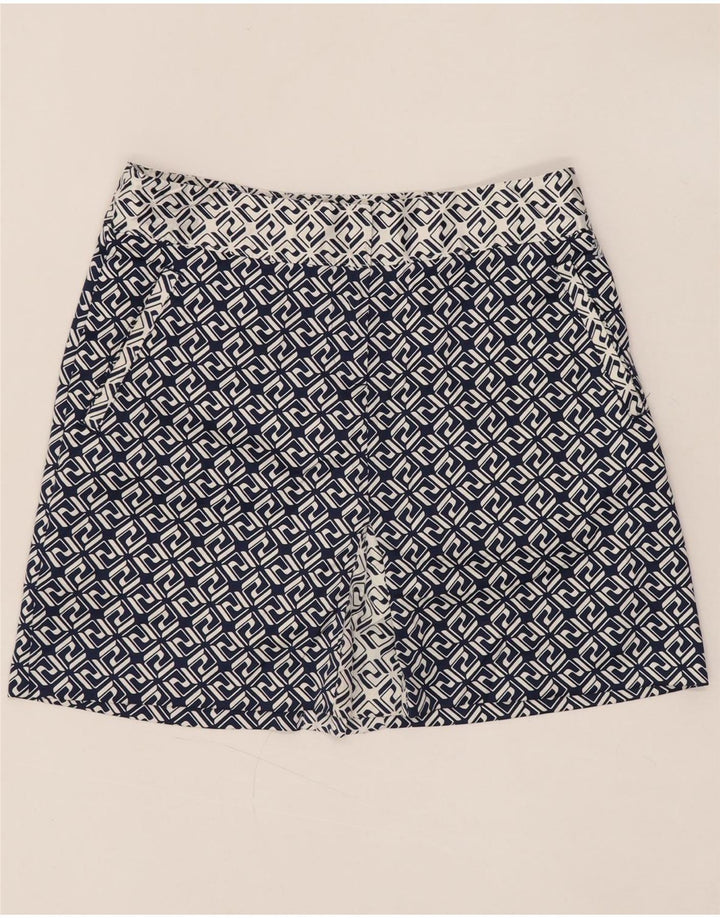 IZOD Minifalda para mujer US 4 Small W30 Azul marino Geométrico Poliéster