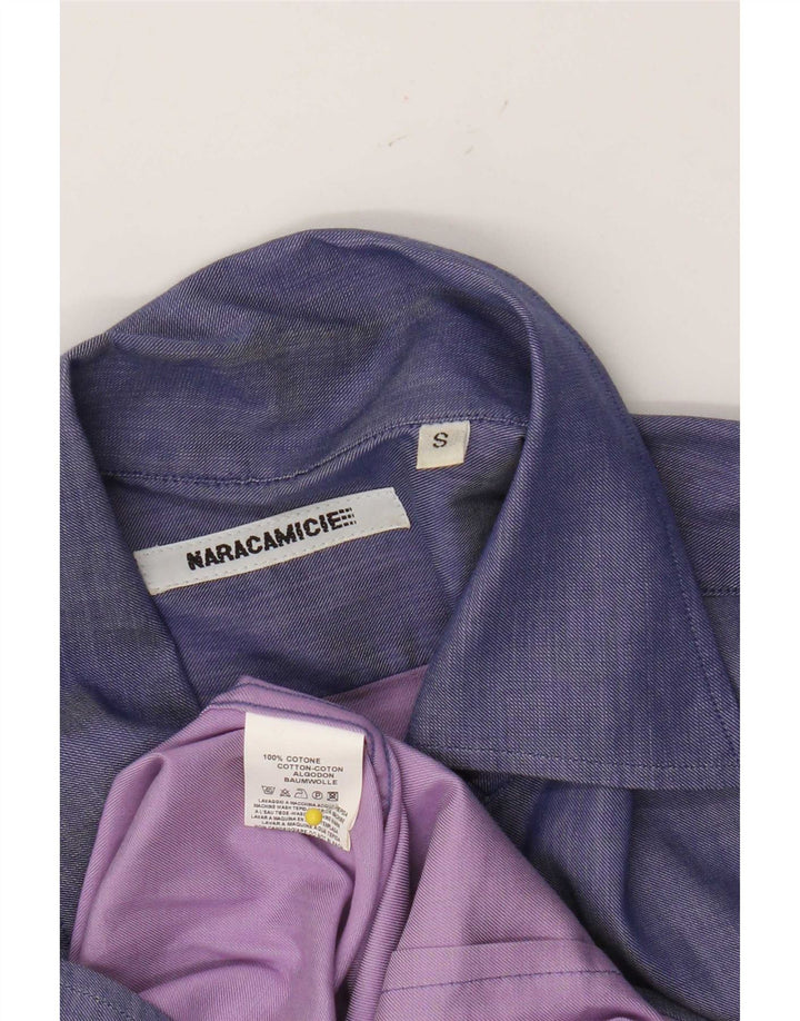 Naracamicee Camisa Hombre Pequeña Algodón Morado