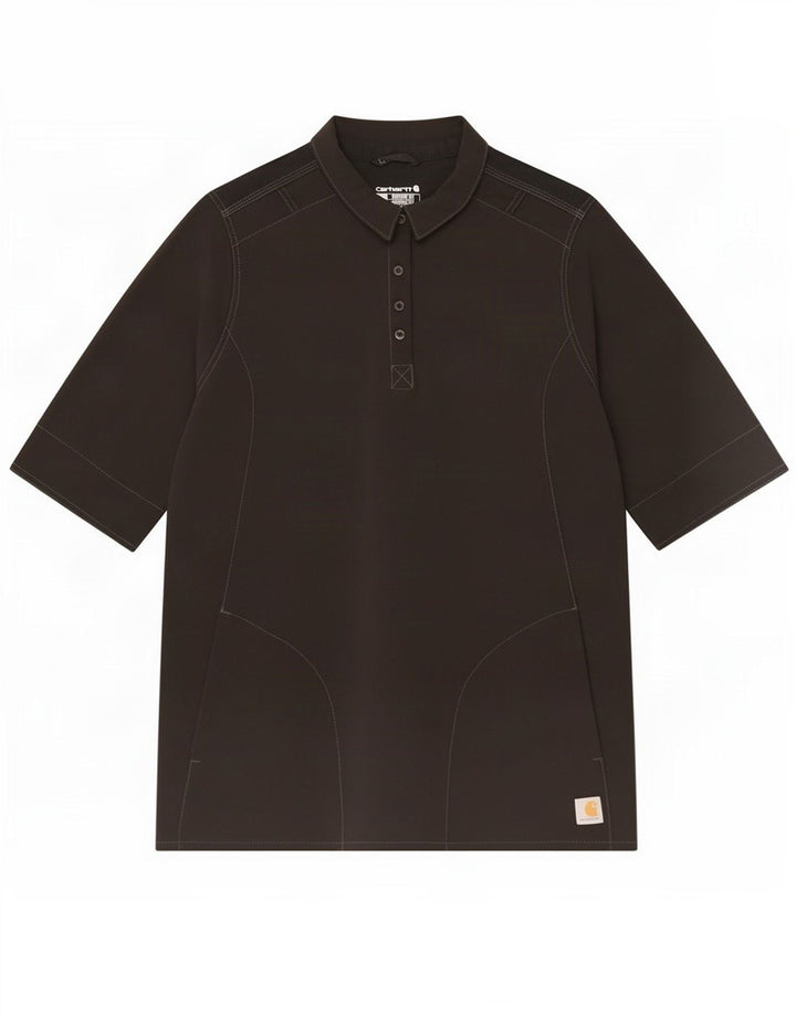 Carhartt Camisa tipo jersey de manga corta con ajuste moderno para hombre XL Poliéster negro