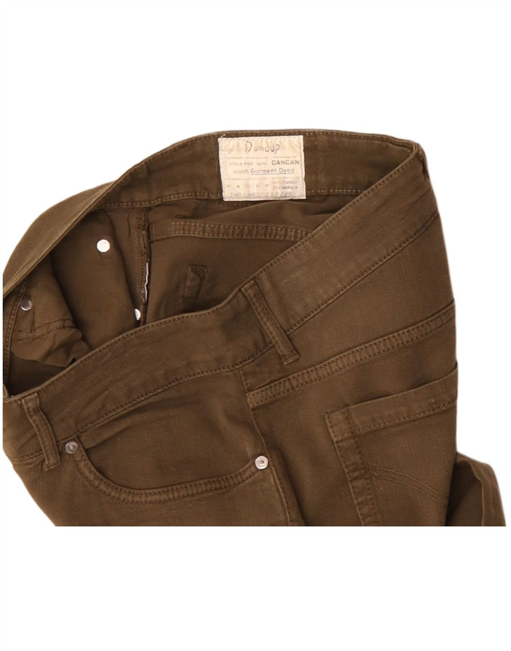 Vintage Mujer Slim Jeans W32 L31 Algodón Marrón