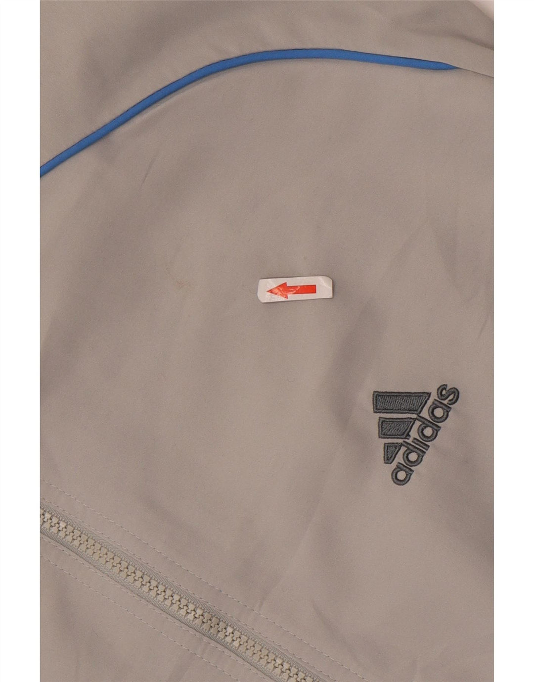Adidas - Chaqueta de chándal para hombre, talla 42/44, poliéster gris grande