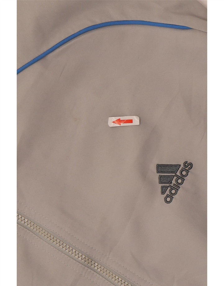 Adidas - Chaqueta de chándal para hombre, talla 42/44, poliéster gris grande
