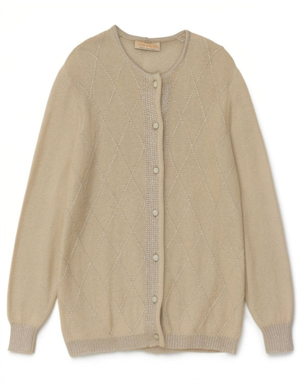 John Walker - Cárdigan para mujer, talla 40, XL, lana gris Argyle/diamante