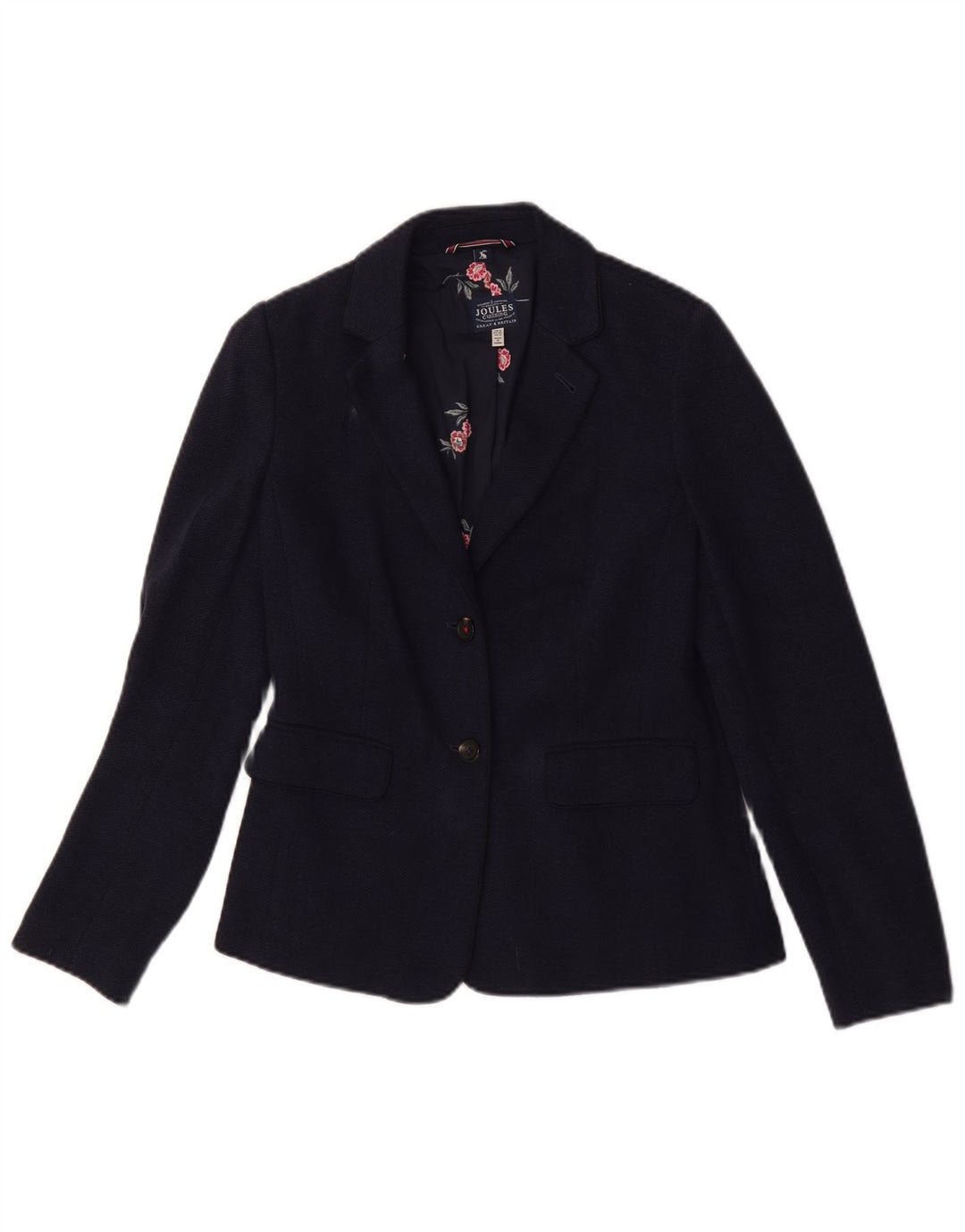 Joules Chaqueta tipo blazer de 2 botones para mujer UK 8 Small Azul marino Espiga