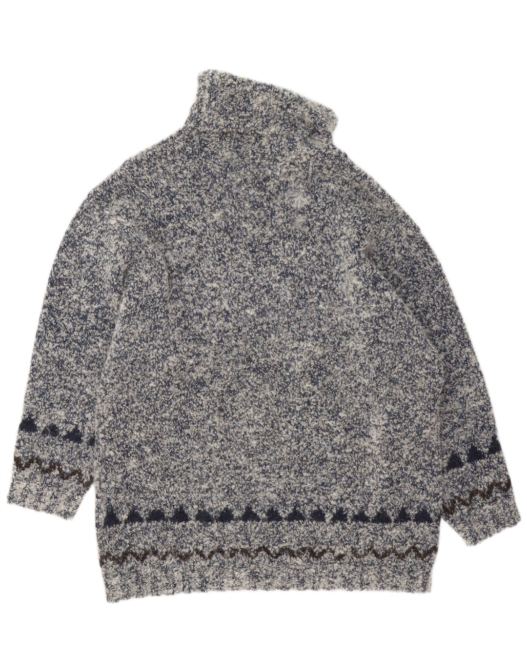GIESSWEIN Jersey con cuello vuelto para mujer EU 40 Gris medio Fair Isle
