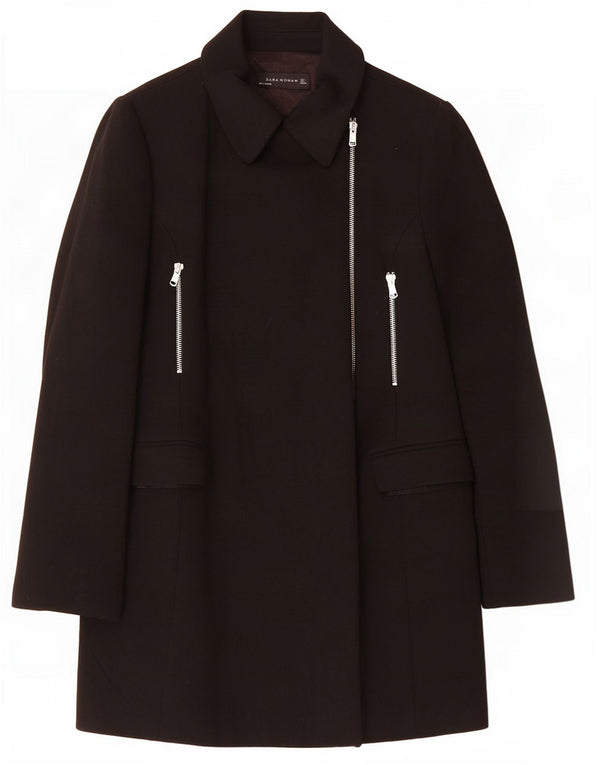 Zara Mujer Abrigo Reino Unido 44 Grande Negro